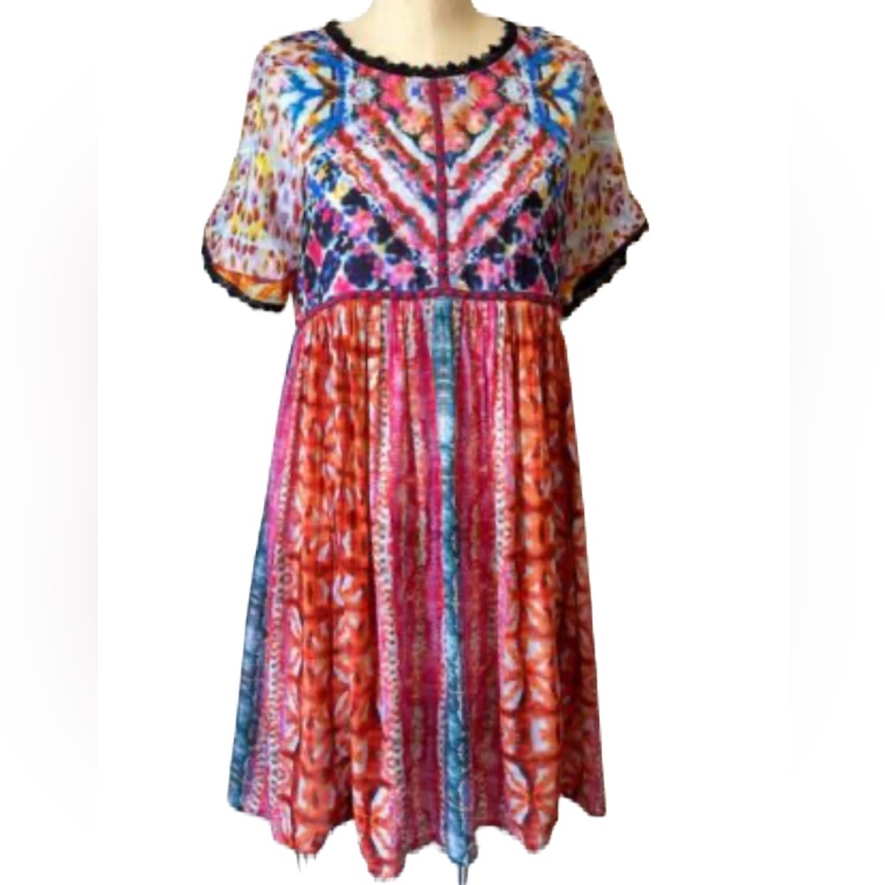 Anthropolgie BL-nk London Trudie Tunic Dress boho style womens Sz M